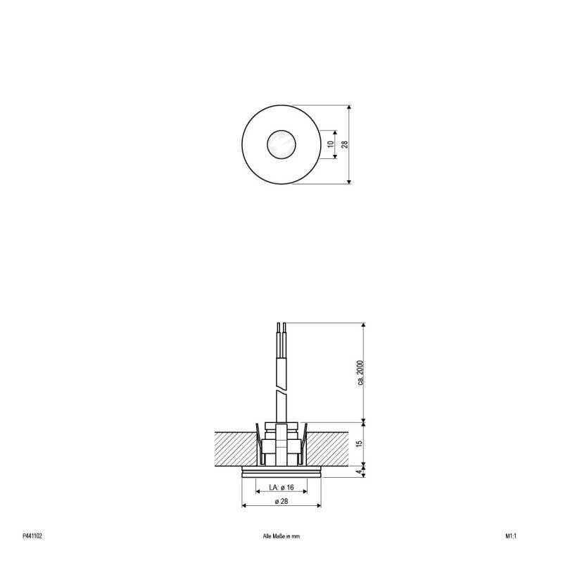 EVN Lichttechnik P-LED Einbaulichtpunkt P 441102 eds