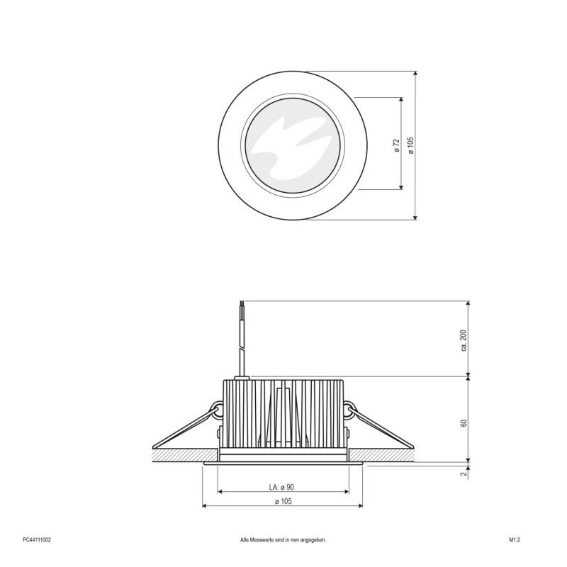 EVN Lichttechnik P-LED Einbauleuchte PC 44111002 eds
