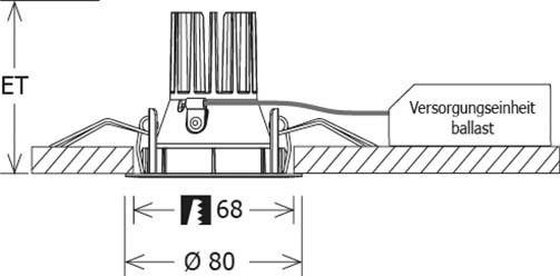 LTS Licht&Leuchten LED-Einbaustrahler FLIR 100.1040.15 si