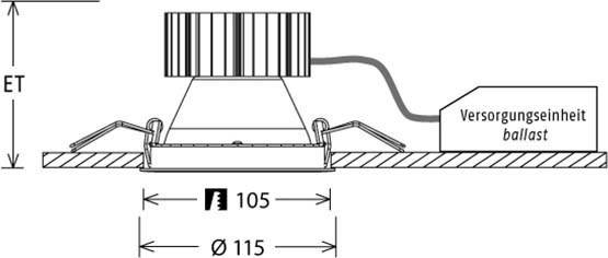 LTS Licht&Leuchten LED-Einbaustrahler FLIR 200.2030.35 si