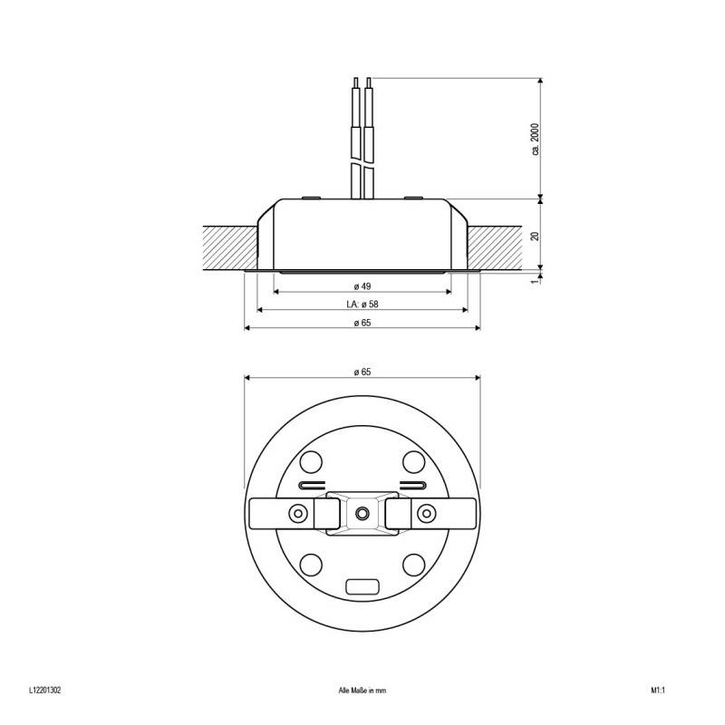EVN Lichttechnik LED Deckeneinbauleuchte L12201302