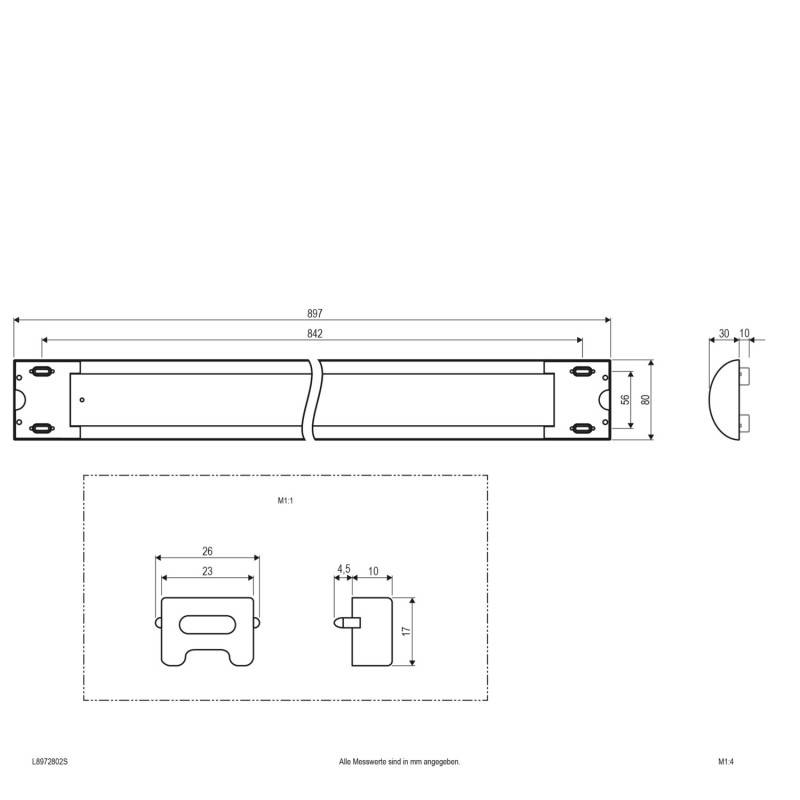 EVN Lichttechnik LED Deckenanbauleuchte L8972802S