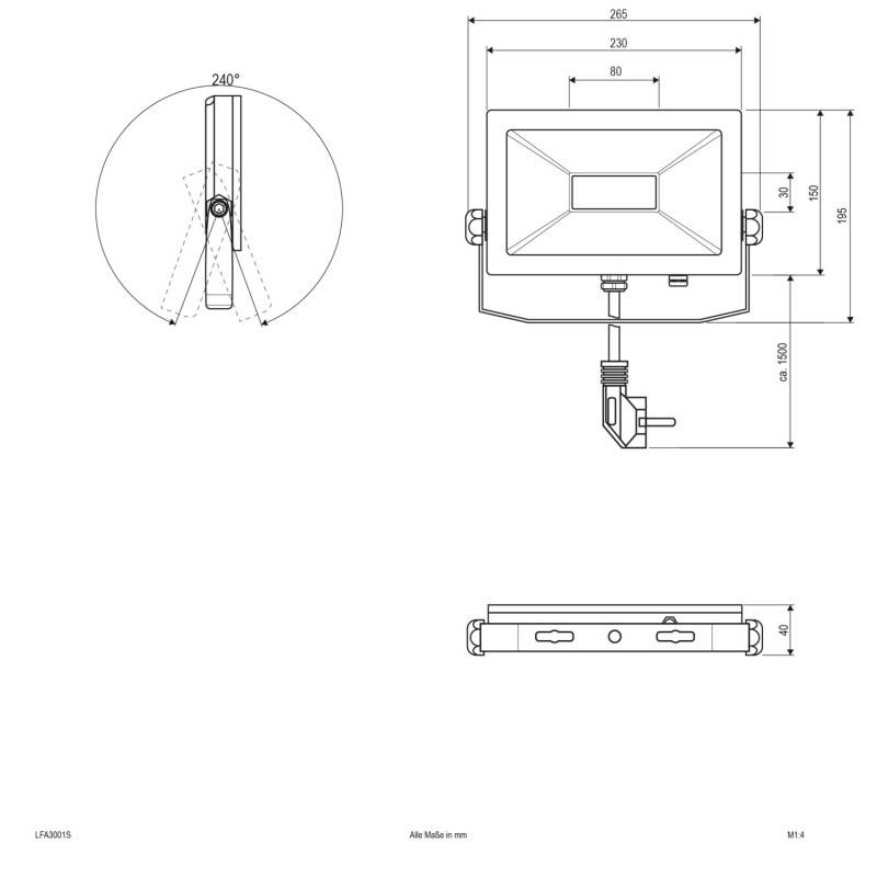EVN Lichttechnik LED-Fluter LFA3001S