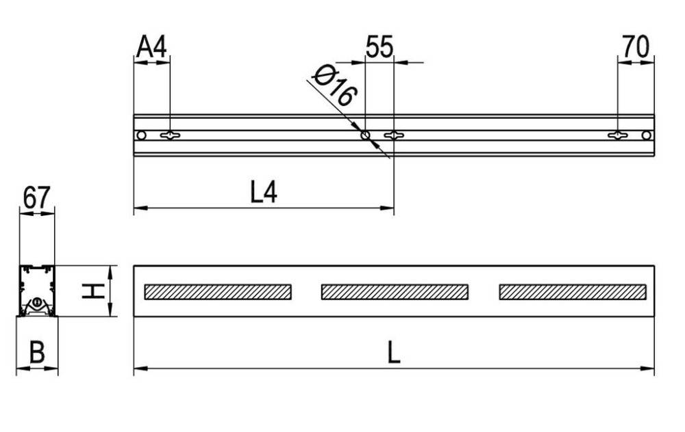 Ridi-Leuchten Lichtkanal Einbau, ALU VENICE-E- #0528270AF
