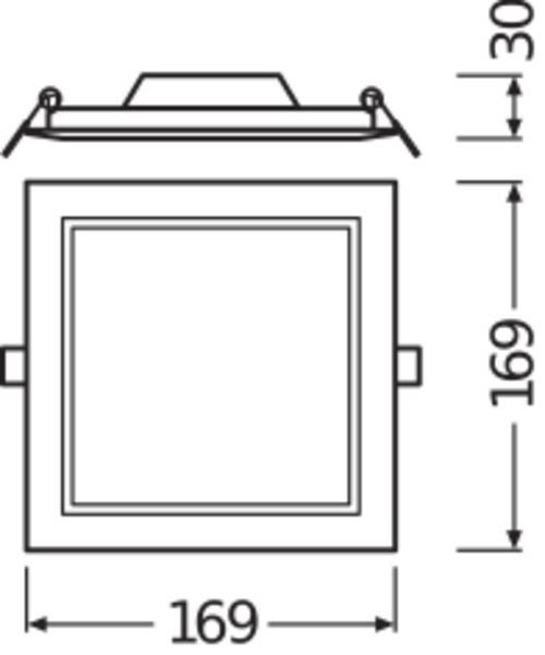 LEDVANCE 4058075079298 DOWNLIGHT SLIM SQUARE (EU) LED-Einbauleuchte LED LED fest eingebaut 12W Weiß