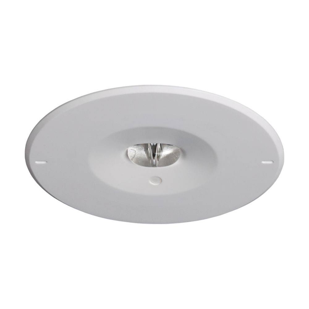 Eine weiße kreisförmige LED-Downlight mit einem einfachen Design, geeignet für die Deckeninstallation.