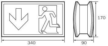 RP-Technik LED-Rettungszeichenleuchte KCD018WL-IP64