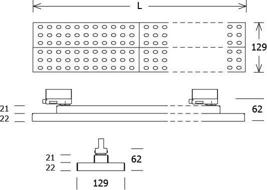 LTS Licht&Leuchten LED-Anbauleuchte LUZ06-T 23.007.40 si