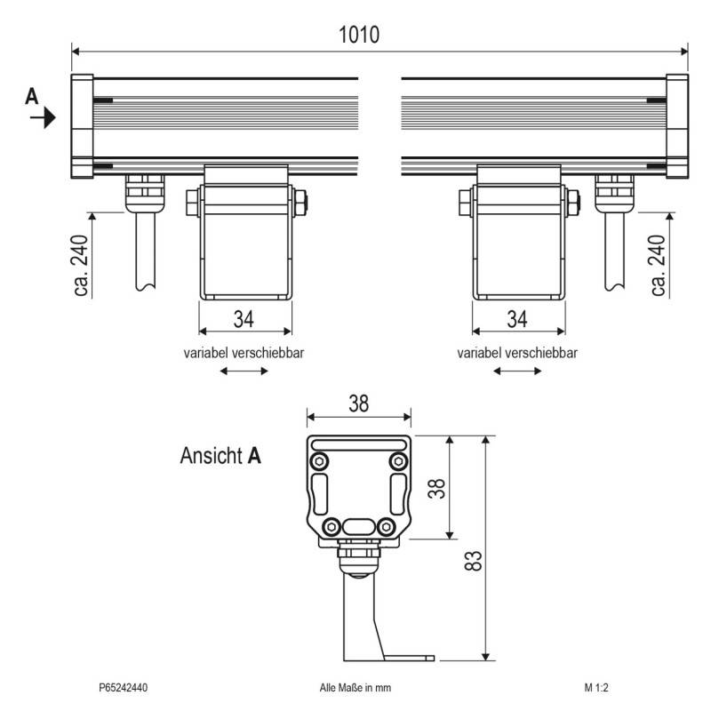 EVN Lichttechnik LED-Wallpainter silber P65242440