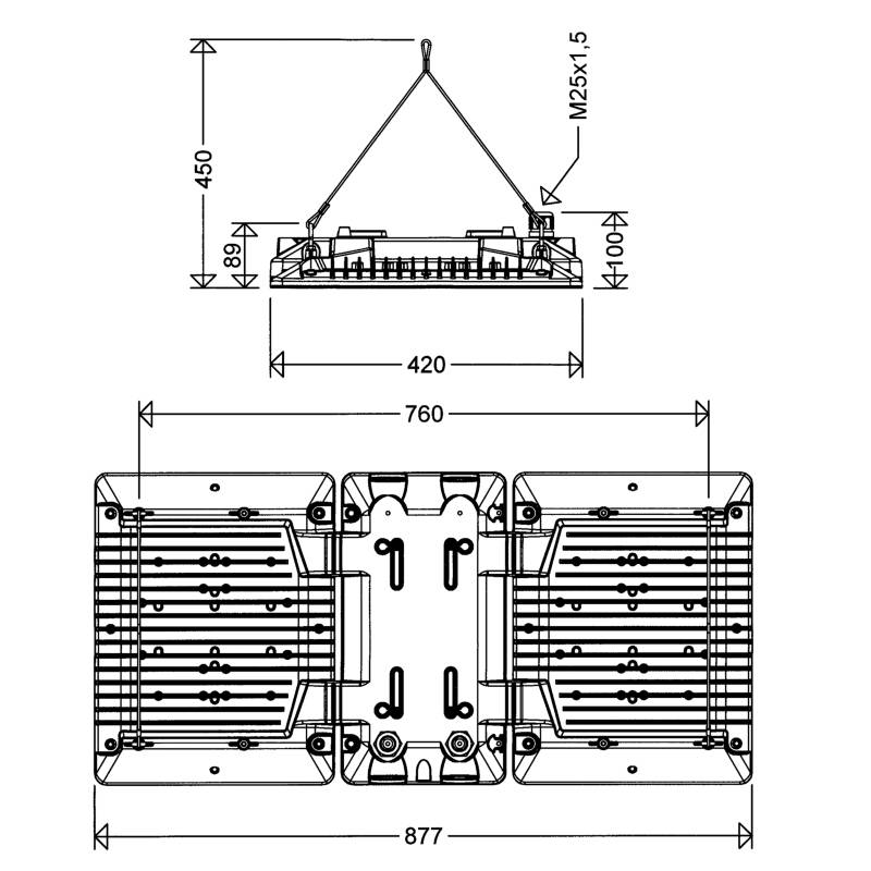 Schuch Licht LED-Hallenstrahler 3302 L220 DIMD H60