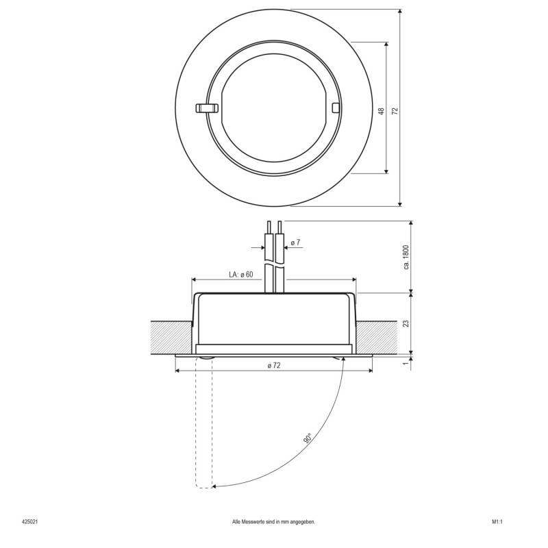EVN Lichttechnik NV Möbeleinbauleuchte 425 421 go