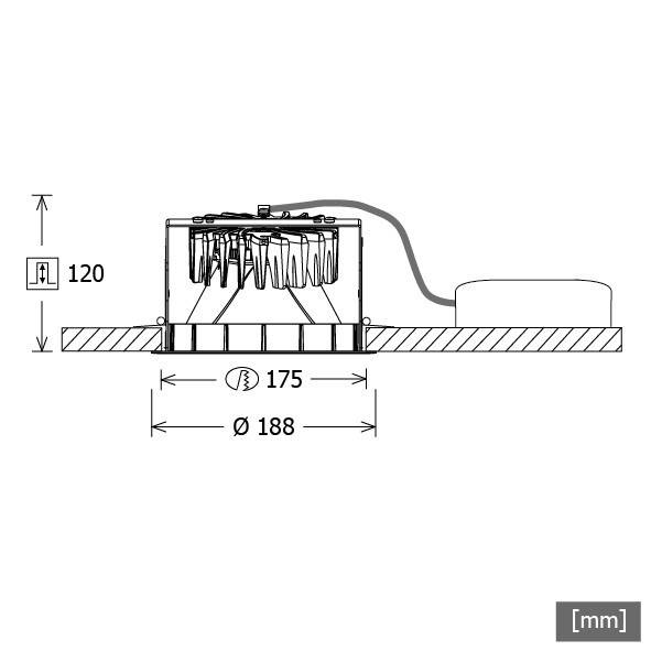 LTS Licht&Leuchten LED-Einbauleuchte FLIR320.2040.01DALws