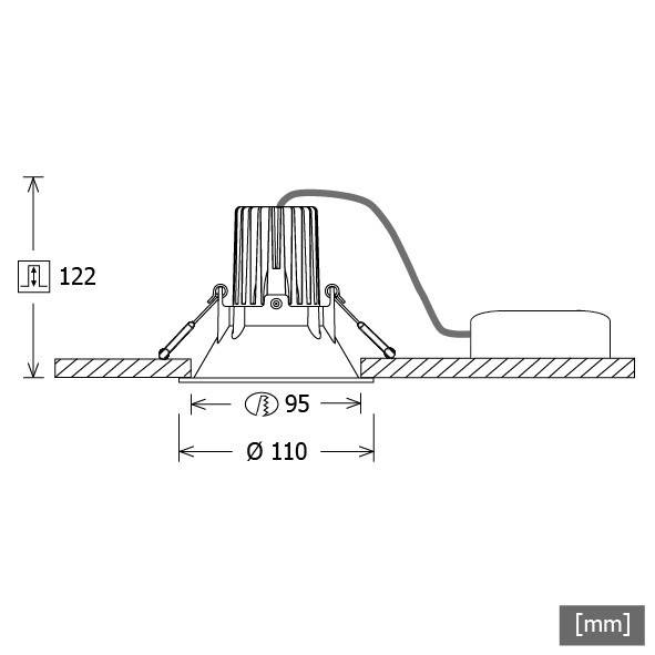 LTS Licht&Leuchten LED-Einbaustrahler VTRL 12.0530.60 sw