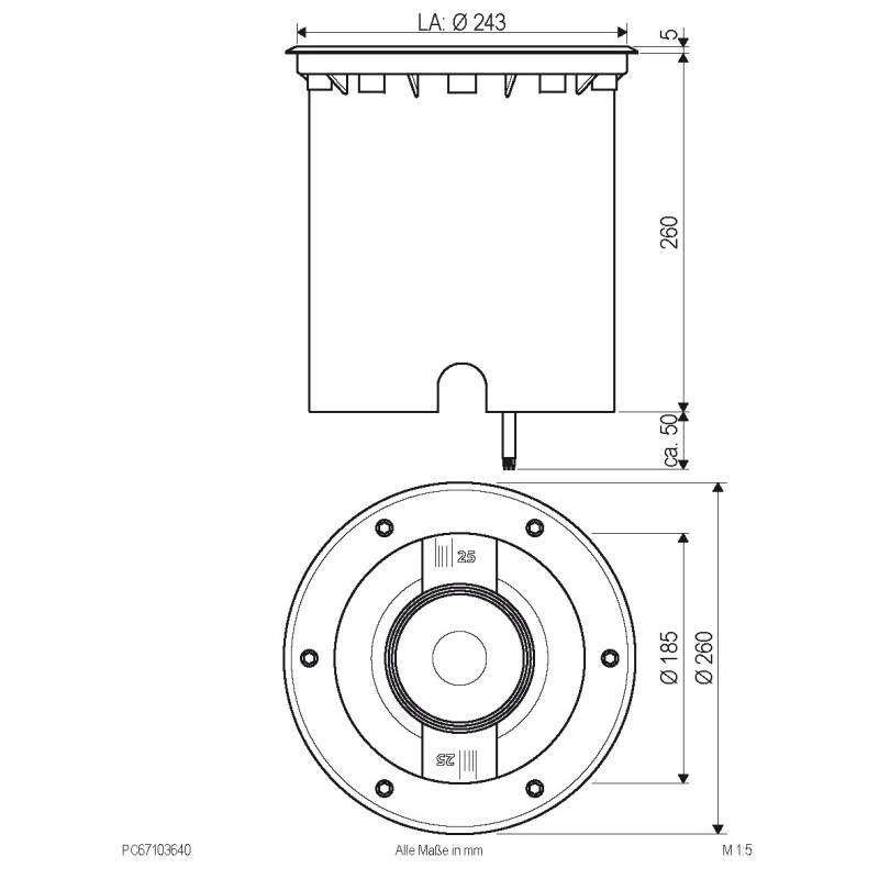 EVN Lichttechnik LED-Bodenleuchte IP67 PC67103640