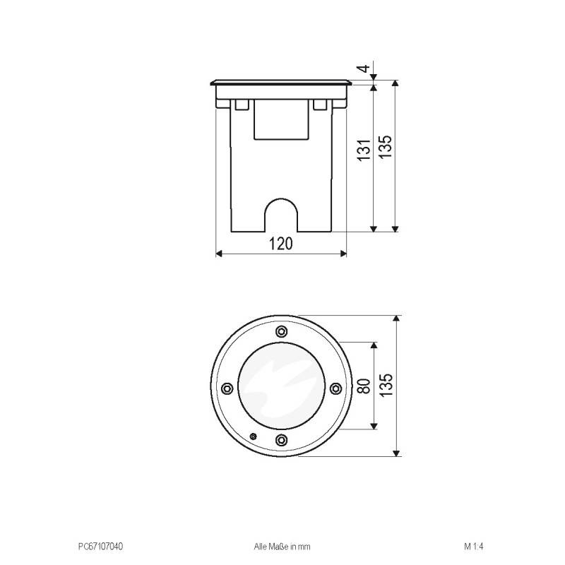 EVN Lichttechnik LED-Bodenleuchte IP67 PC67107040