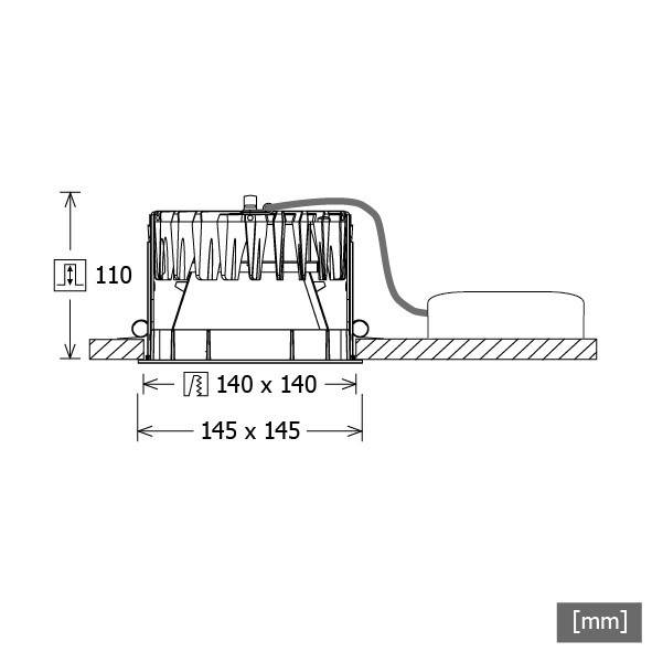 LTS Licht&Leuchten LED-Einbaudownlight FLIQ 300.3030.01DAsw