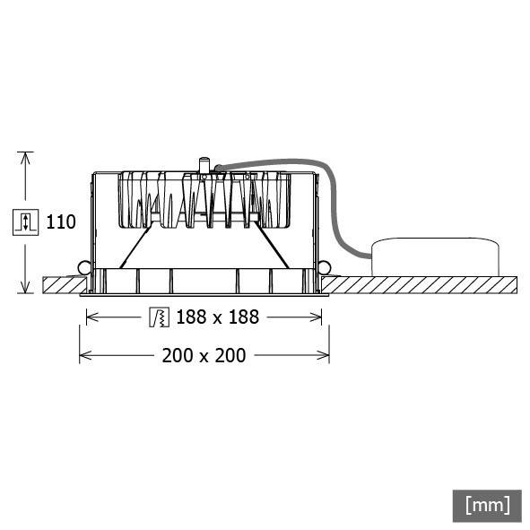 LTS Licht&Leuchten LED-Einbaudownlight FLIQ 400.2040.01 sw