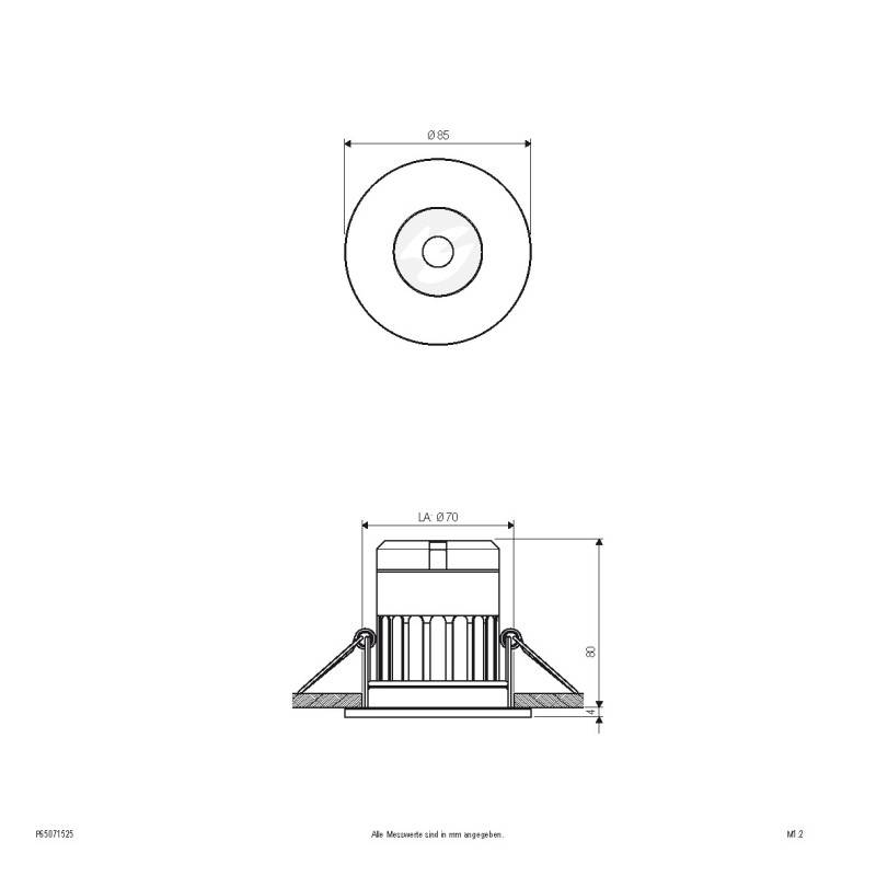 EVN Lichttechnik LED-Einbauleuchte IP65 P65071525