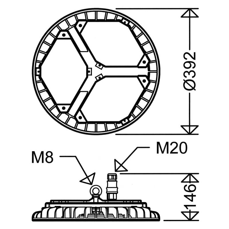 Schuch Licht LED-Hallenleuchte 3430 L300 D DIMD