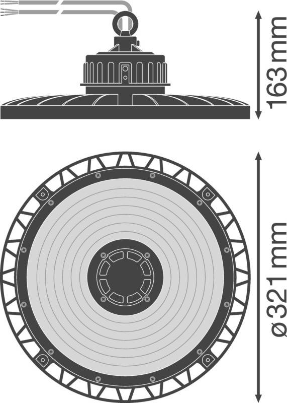 Ledvance LED-Hallenleuchte HBDALI155W/4000K110D