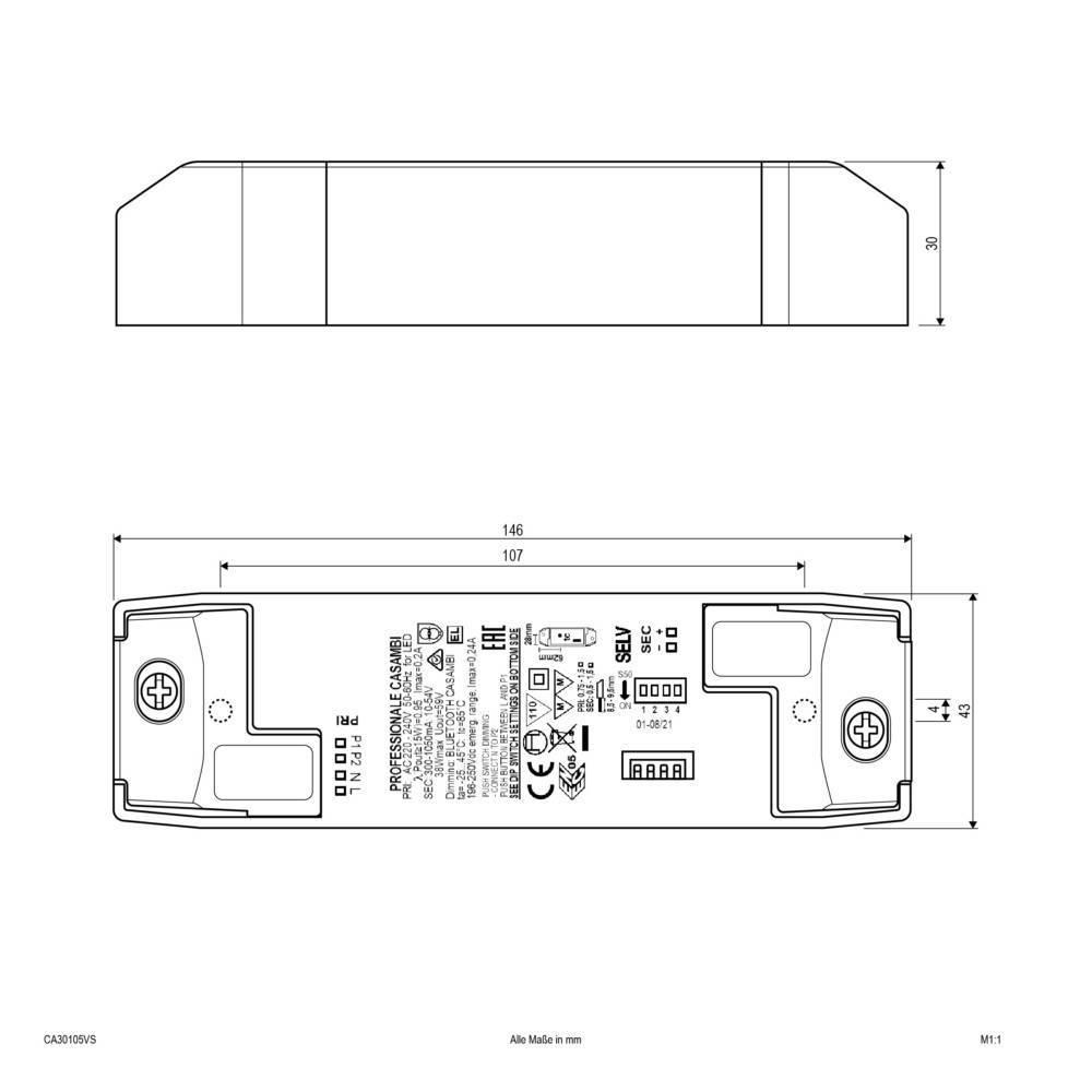 EVN Lichttechnik Casambi Dimmer-Empfänger CA30105VS