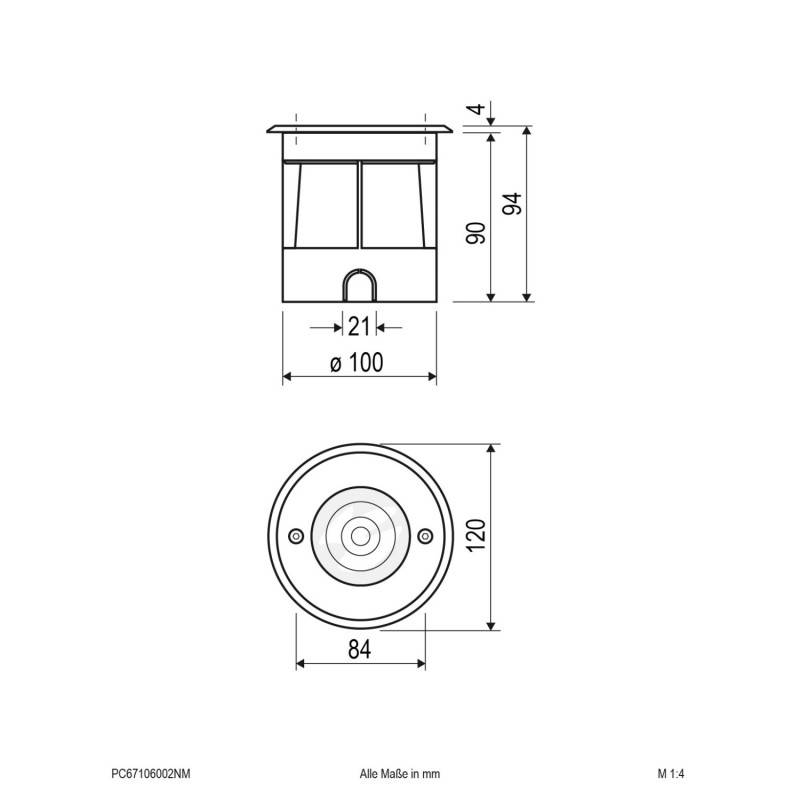 EVN Lichttechnik LED-Bodeneinbauleuchte PC67106002NM