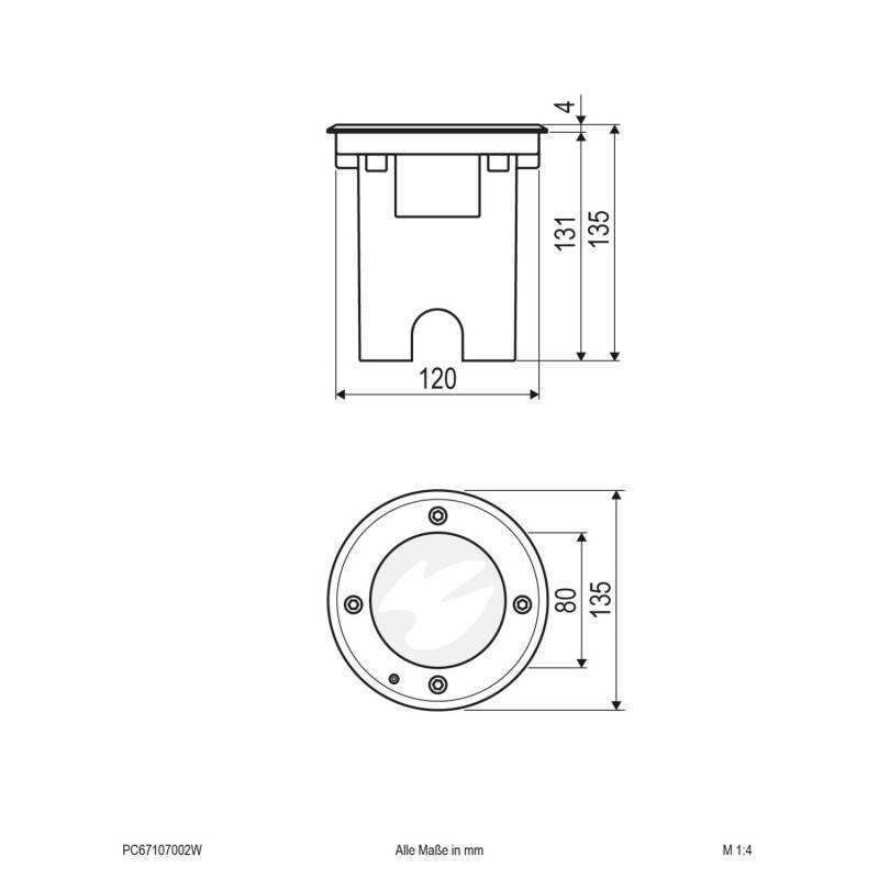 EVN Lichttechnik LED-Bodeneinbauleuchte PC67107002W
