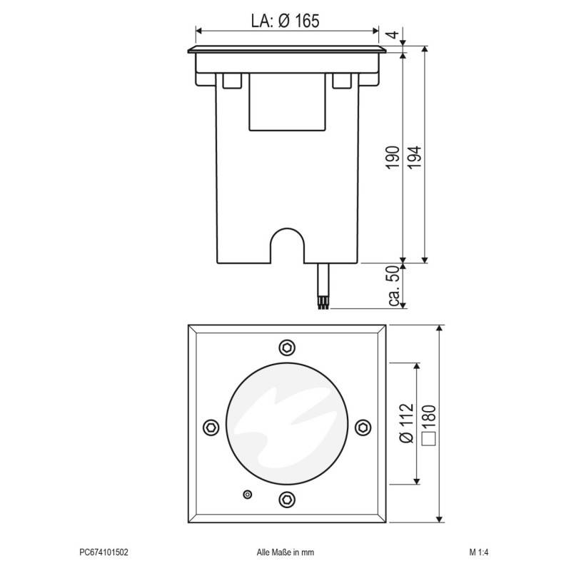 EVN Lichttechnik LED-Bodeneinbauleuchte PC674101502