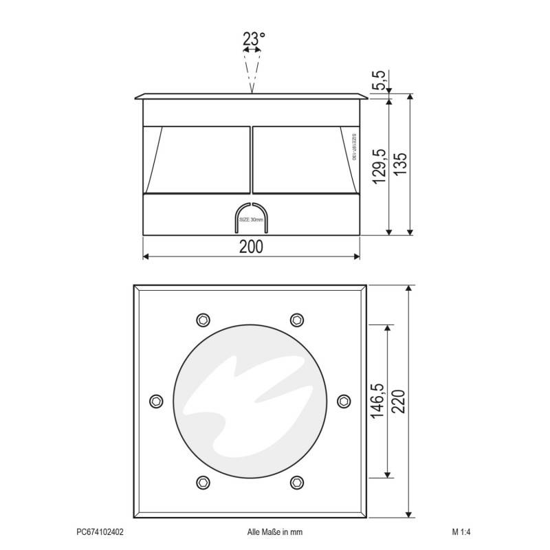 EVN Lichttechnik LED-Bodeneinbauleuchte PC674102402