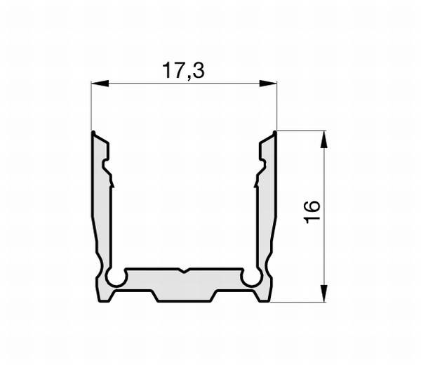 Radium Lampenwerk Aufbau-Aluminium-Profil TRPA2501