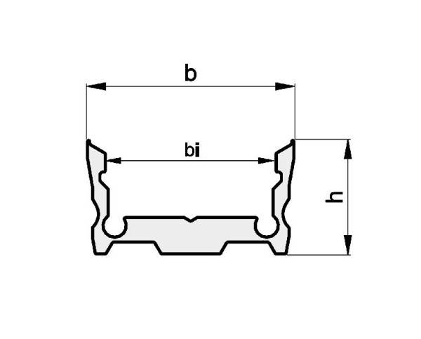 Radium Lampenwerk Aufbau-Aluminium-Profil TRPA2513