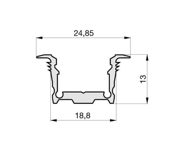 Radium Lampenwerk Einbau-Aluminium-Profil TRPA2523
