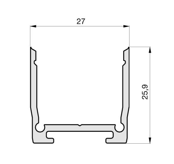 Radium Lampenwerk Aufbau-Aluminium-Profil TRPA2543