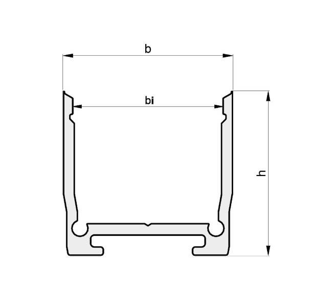 Radium Lampenwerk Aufbau-Aluminium-Profil TRPA2543