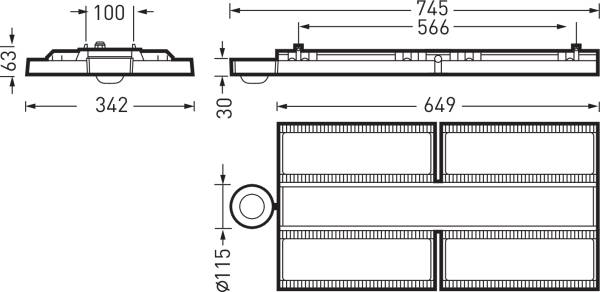 Trilux LED-Hallenleuchte Mirona Fit #7707951
