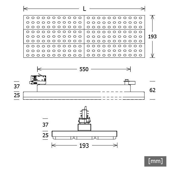 LTS Licht&Leuchten LED-Stromschienenleuchte LUZ-T32 105.840.BWws