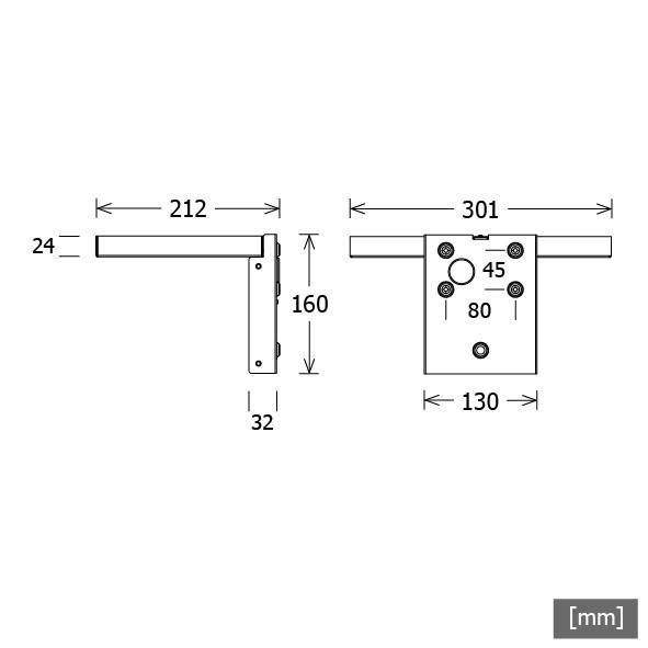 LTS Licht&Leuchten LED-Wandleuchte LUZW31105.840.ASDAsw