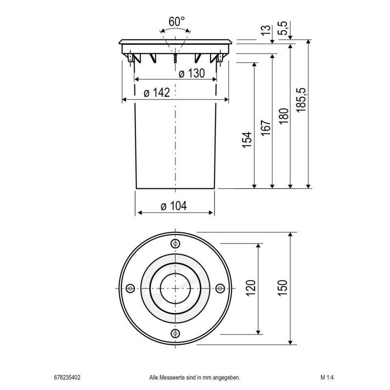 EVN Lichttechnik LED-Bodeneinbauleuchte 678235402