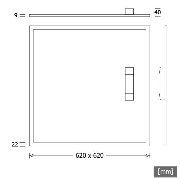 LTS Licht&Leuchten LED-Panel M625 FYR104.0625.840DALIw
