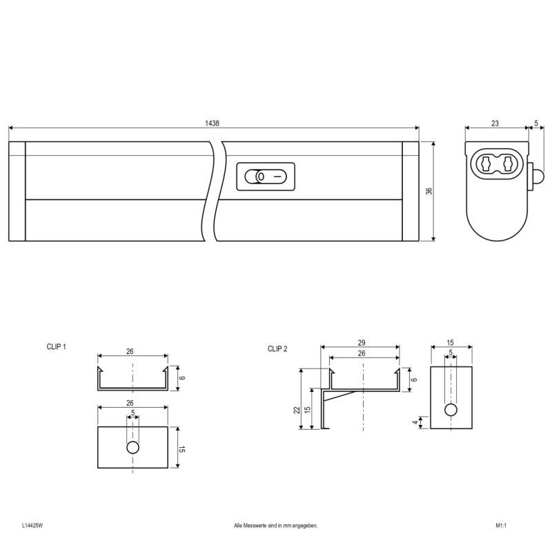 EVN Lichttechnik LED-Unterbauleuchte L14425W