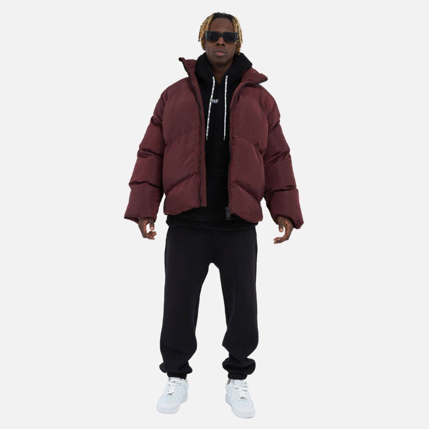 Puffer Jacket Oversize Unisex Jacke Pufferjacke M Bordaeux