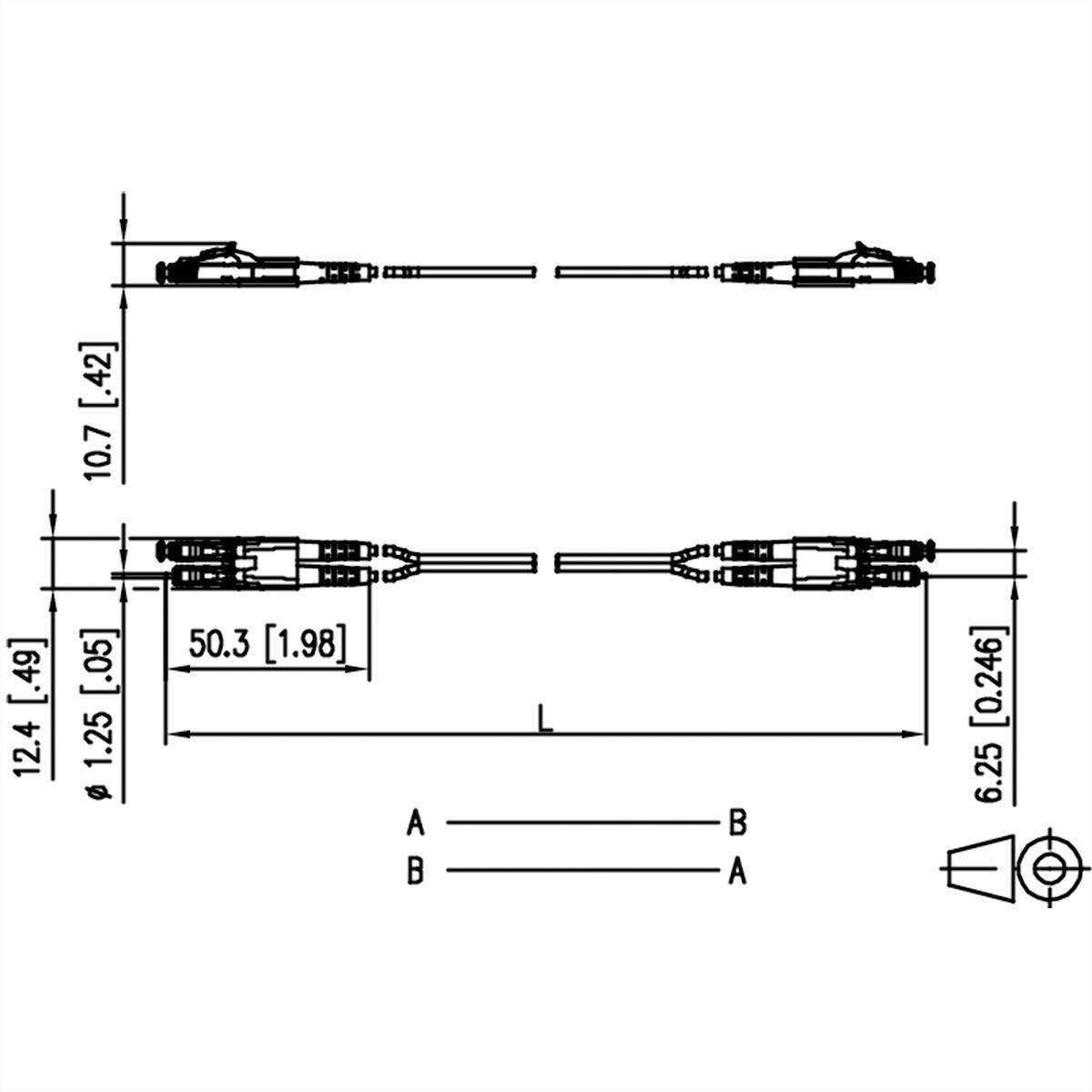 METZ CONNECT OpDAT Patchkabel LC-D/LC-D OS2, 5 m