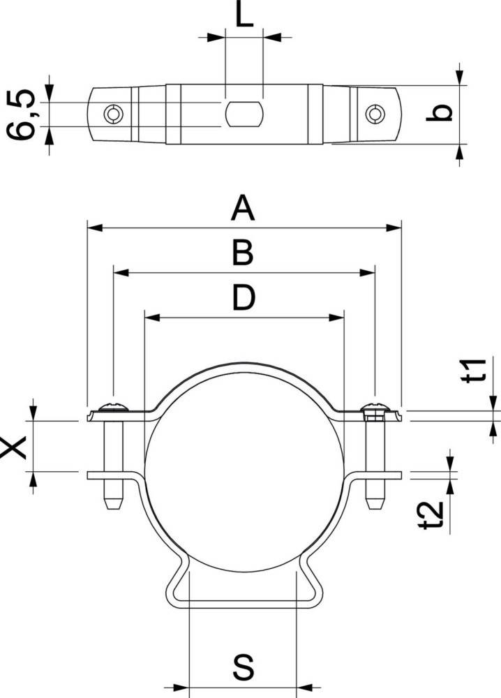OBO Bettermann Abstandschelle ASL 733 53 ALU