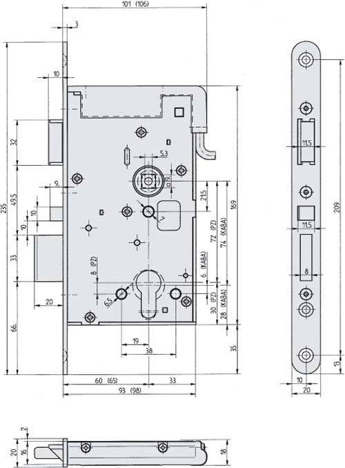 Assa Abloy effeff Elektro-Sicherheitsschloss 809M12-72A65E4D