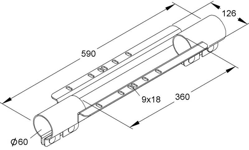 Niedax Montageträger MIMTB 60/360 F
