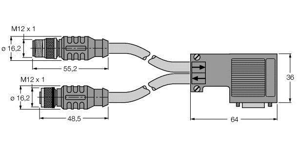 Turck PROFIBUS-Leitung RSSW-D9-R #8030192