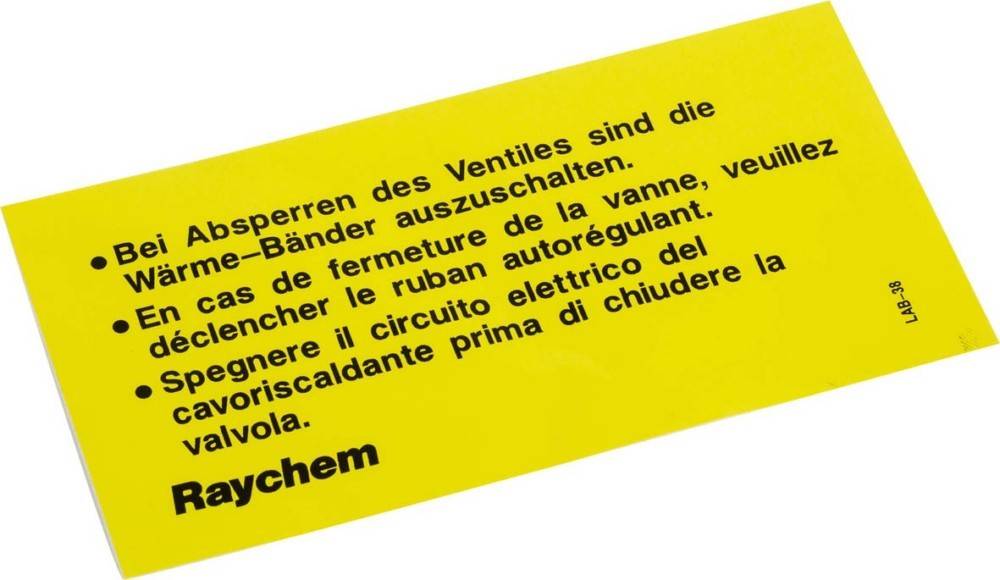 nVent Thermal Hinweisaufkleber LAB-38