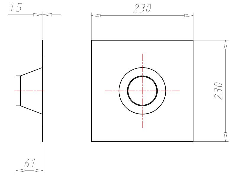 Kaiser Rohrmanschette 9089-53