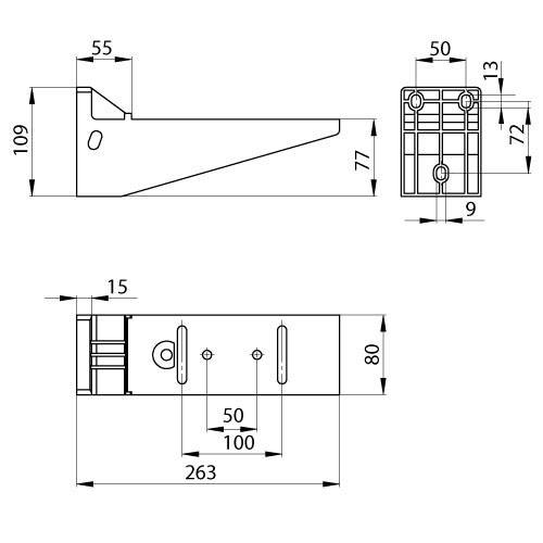 4 Stk. Unex Iso. Ausleger aus U48X 66203-48