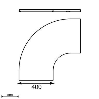 2 Stk. Unex Abdeckung Bogen 90° grau 66411-48